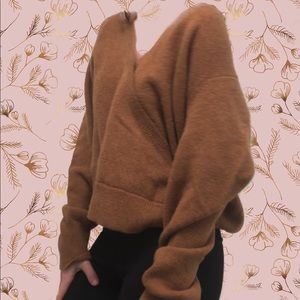 Madewell Super Soft Wrap-Front Pullover Sweater